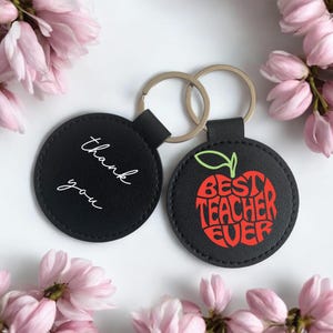Keychain teacher gift teacher thank you personalized teacher pendant farewell end of school teacher accessory gift idea school