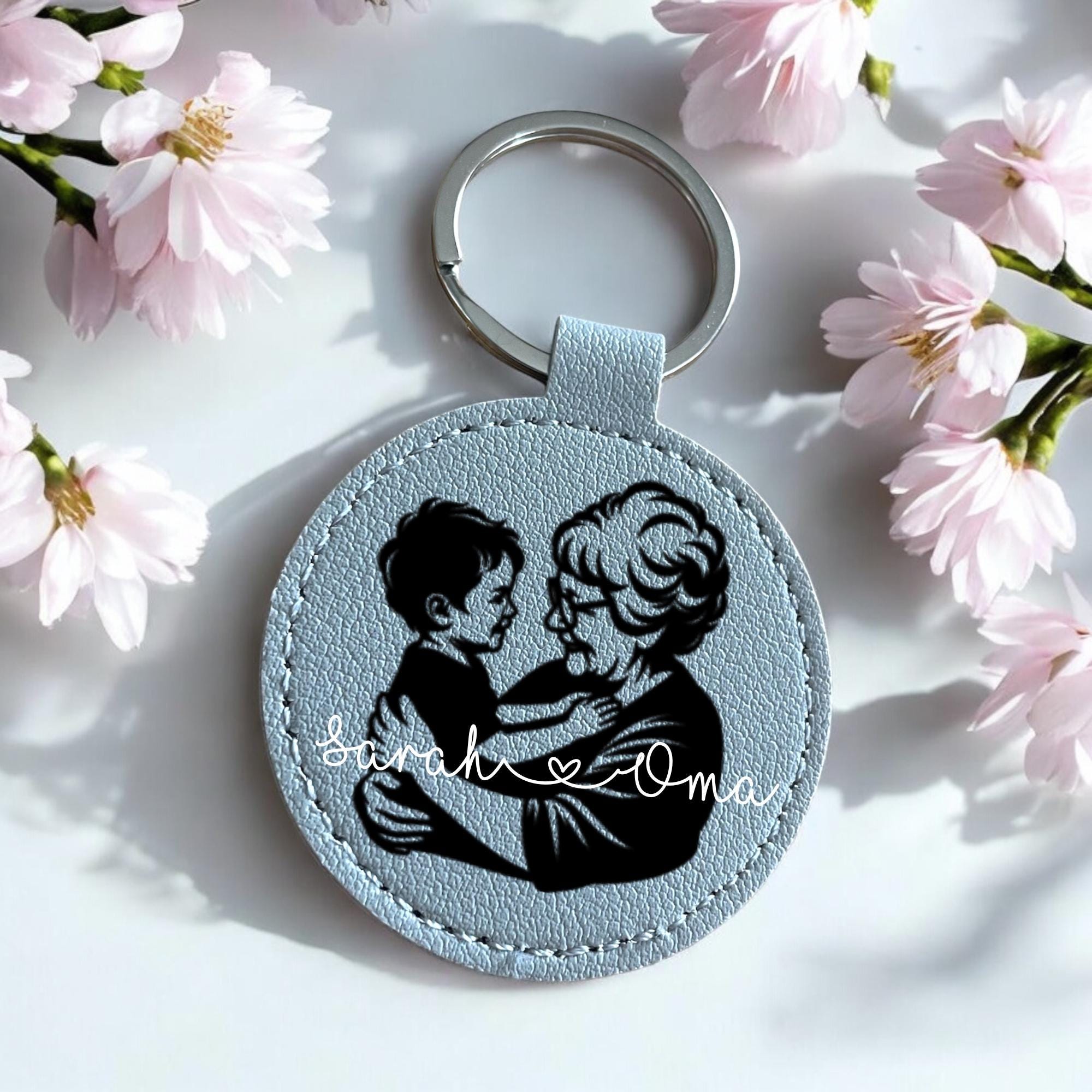 Portachiavi Personalizzato Nana In Argento - Regalo Per Nonna, Festa Della Mamma, Natale E Compleanno