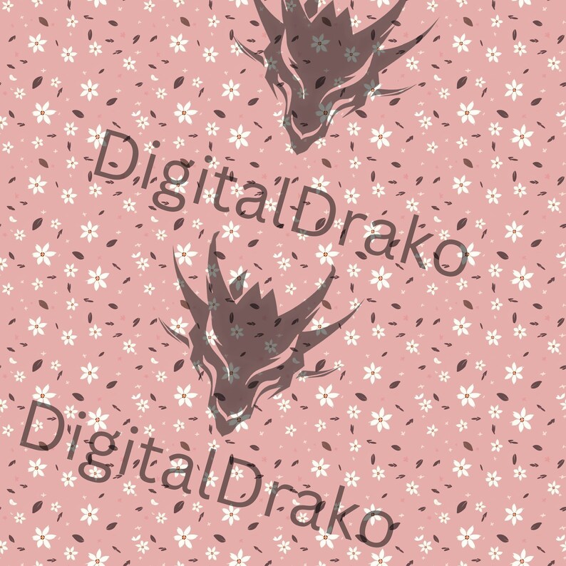 Flowers Digital Paper Flowers Seamless Pattern Floral - Etsy