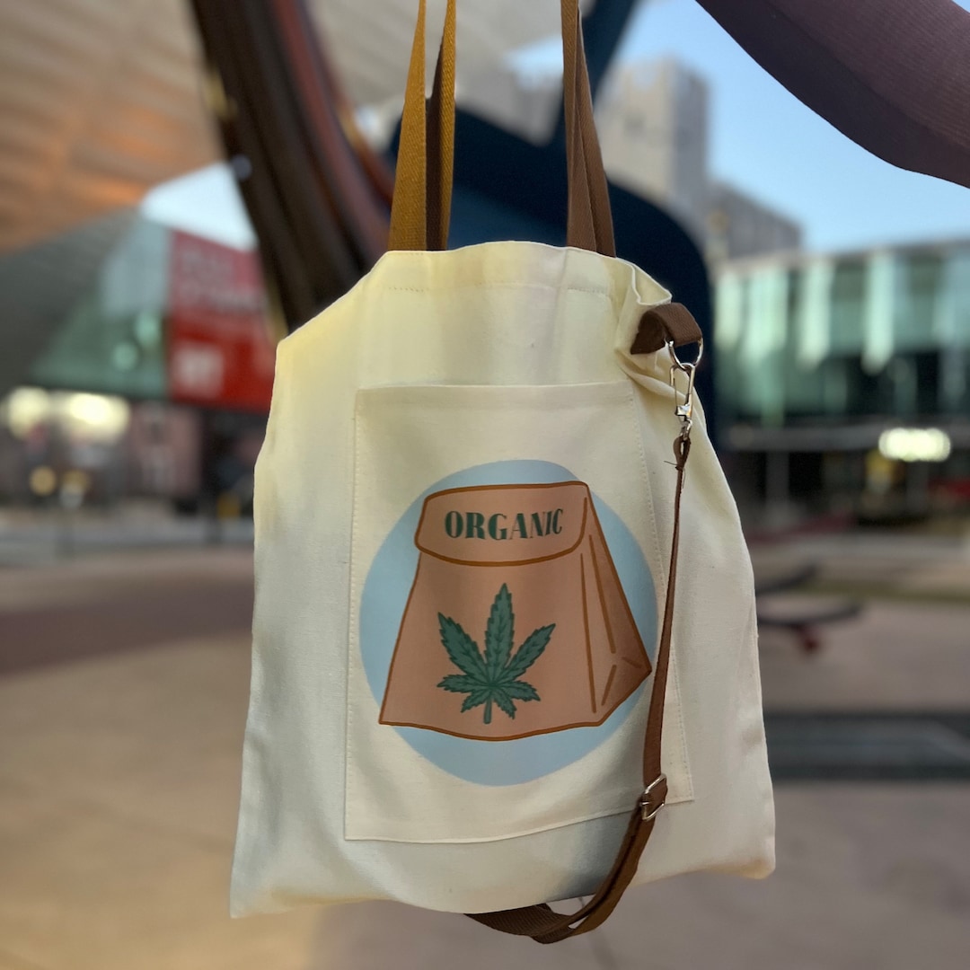 Brown Paper Bag Design, Organic, 420 Friendly, Tote Bag, Brown Bag