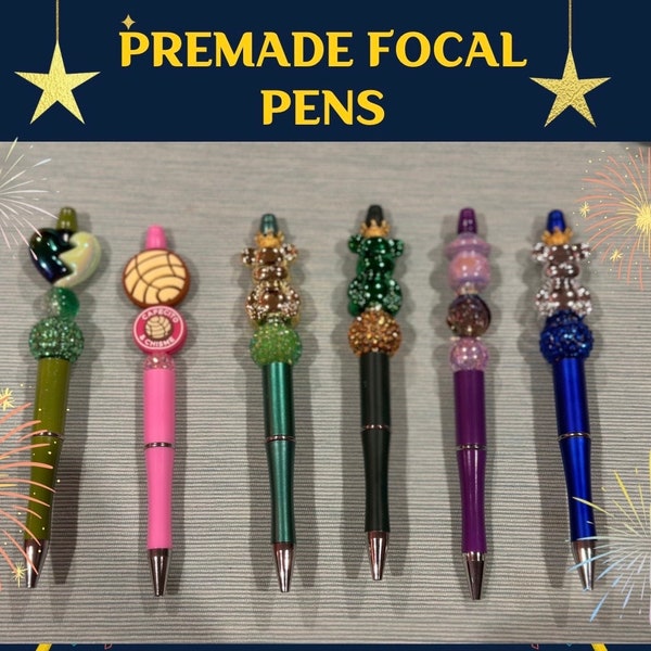 Premade Focal Pen per unit | Premade acrylic beaded Pen