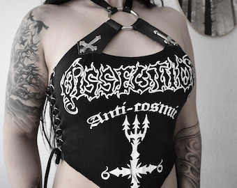 Dissezione ⇹ BLACK METAL ritagliato ⇹ Top corto di Dissezione ⇹ metal della morte ⇹ il passato è vivo