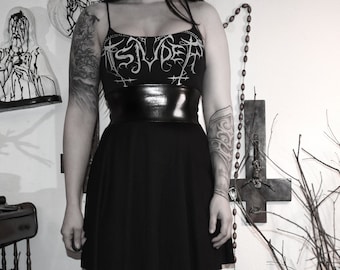 Handmade dress ⇹  Tsjuder  ⇹ black metal dress  ⇹ pvc dress