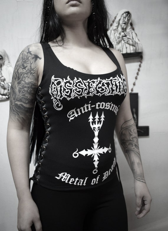 Dissection ⇹ BLACK METAL ⇹ Black Lace-up Side Tank Top Dissection ⇹ BLACK METAL ⇹ Black Lace-up Side Tank Top