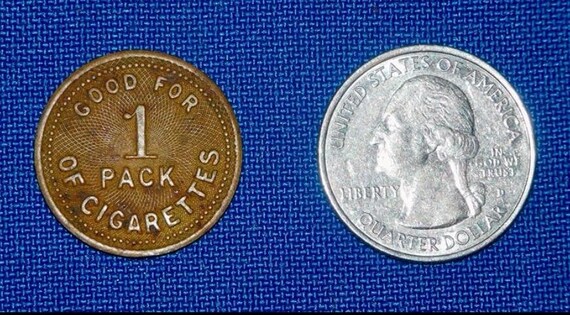 cigarette tokens Vintage Sparks Good for 1 Pack of Cigarettes Token Coin