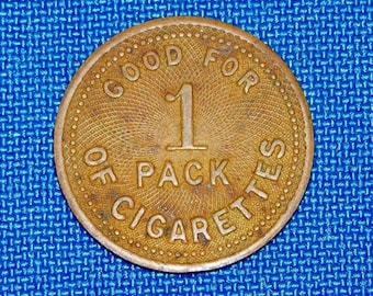 Vintage Sparks Good For 1 Pack of Cigarettes Token Coin