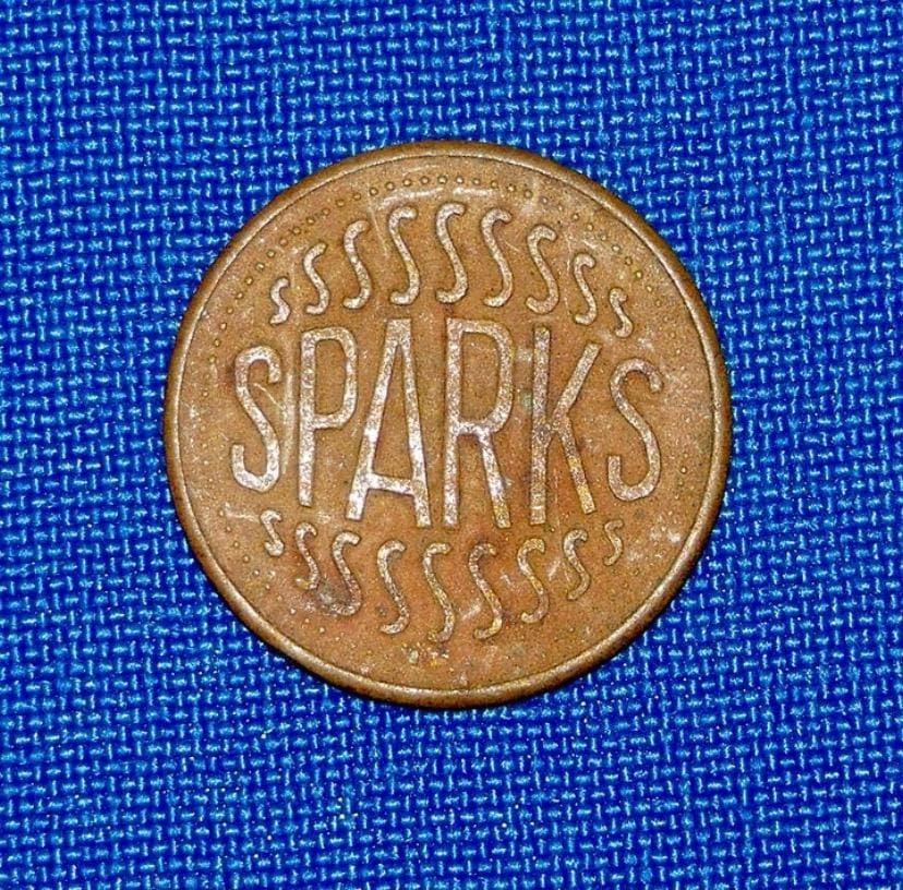 good for 1 pack of cigarettes token Vintage Sparks Good for 1 Pack of Cigarettes Token Coin