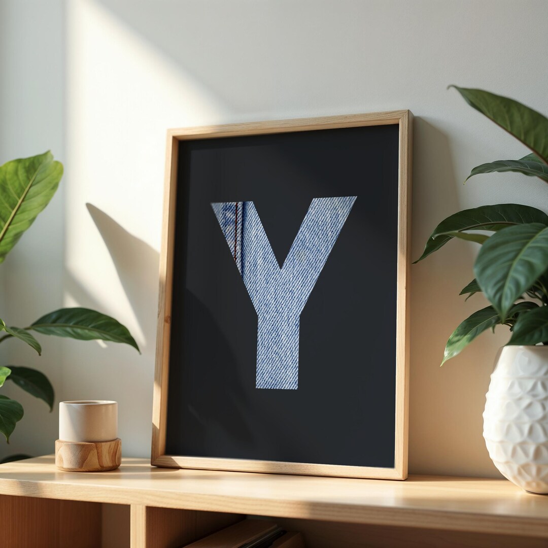Letter Y Poster, Initial Wall Art for the Living Room, Surname Family ...