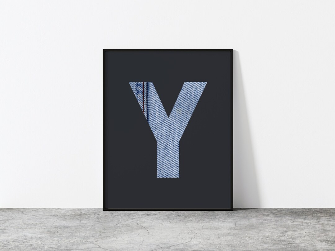 Letter Y Poster, Alphabet Letter, Initial Wall Art for the Living Room ...