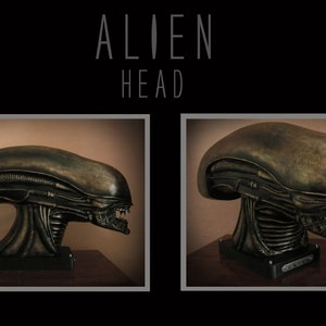 Alien Xenomorph head sculpture