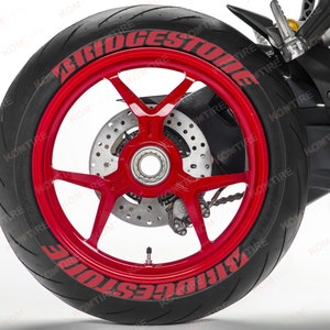 Reifen-Beschriftung Bridgestone Permanente Motorrad-Reifensticker 1&#39;&#39; 8 Stück