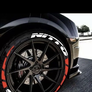 Tire Lettering Nitto New Model Permanent Tire Stickers 1&#39;&#39; 8 pcs