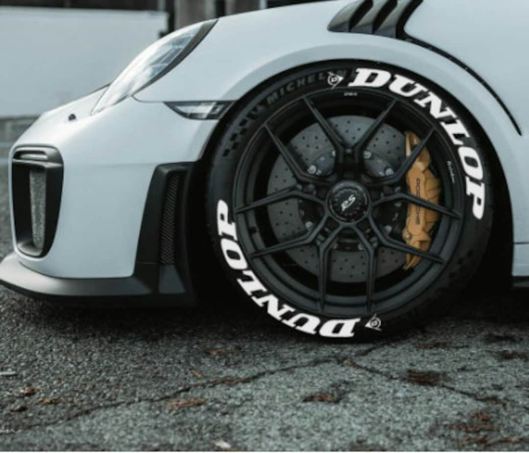 Tire Lettering Full Beyaz Dunlop Permanent Tire Stickers 1'' 8 Pcs Etsy