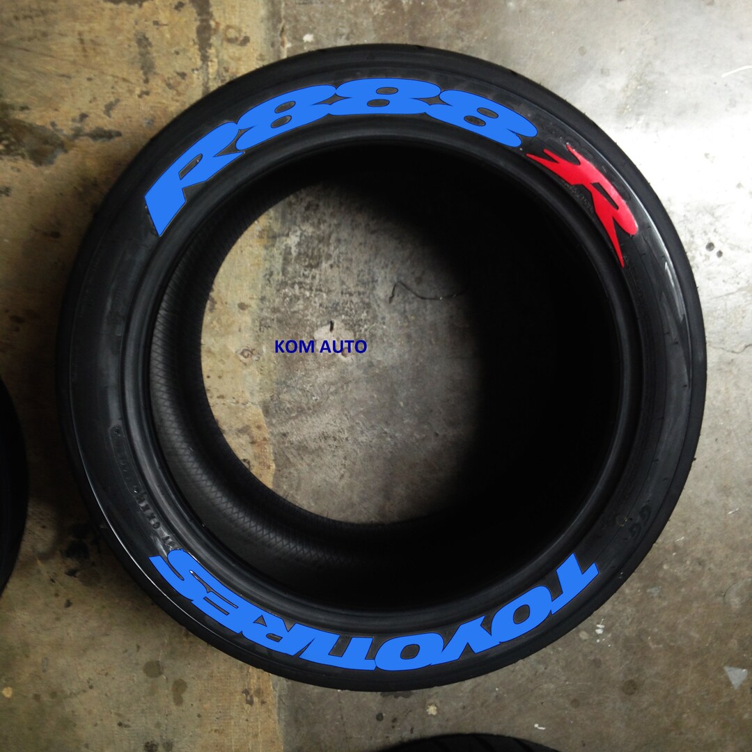 Tire Lettering TOYO TIRES R888R Permanent Tire Stickers 1'' 8 Pcs - Etsy