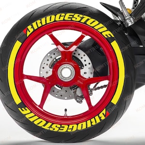 Reifen-Beschriftung Bridgestone Permanente Motorrad-Reifensticker 1&#39;&#39; 8 Stück