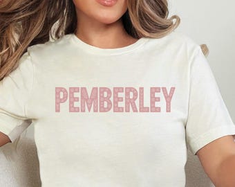 Pemberley College Tee: Pride and Prejudice T-shirt bloemen, uniseks