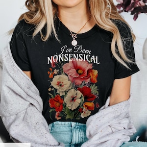 Pride and Prejudice T-Shirt: Elizabeth Bennett, Floral Bookworm Tee