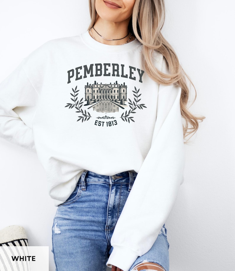 Pemberley Stolz und Vorurteil Jane Austen Sweatshirt Buch Liebhaber Geschenk Buch Sweats Bookish Booktok Bookstagram Bookish Geschenk Buch Liebhaber Regency Bild 4