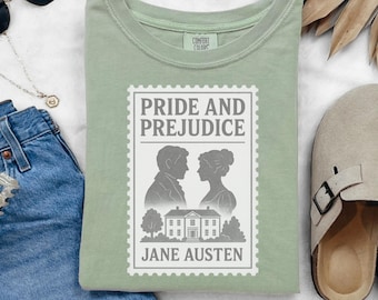 Maglietta Orgoglio e pregiudizio, maglietta amante dei libri di Jane Austen