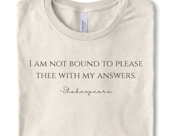 pièce en t de citation de Shakespeare de Zazzle.be Liste d'envies Vous avez des idées ? Chemise citation shakespearienne littéraire