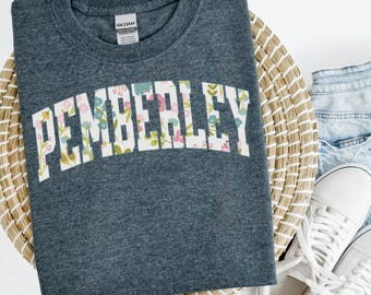 Bloemen Pemberley Pride and Prejudice-shirt: Jane Austen Book Lover-shirt