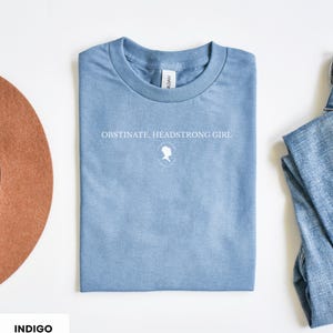 Obstinate Headstrong Girl Pride and Prejudice Unisex Tee, Jane Austen Book Lover Shirt, Literary Gift, Classic Literature Tee, English Major