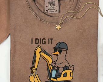 Funny Excavator Design Excavators T-shirt | Construction Humor Tee