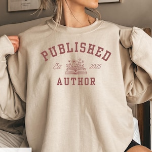 Aangepast schrijverssweater, gepubliceerde auteur - Unisex-sweater, cadeau voor schrijvers, auteurskleding, literair cadeau, gezellige schrijverstrui