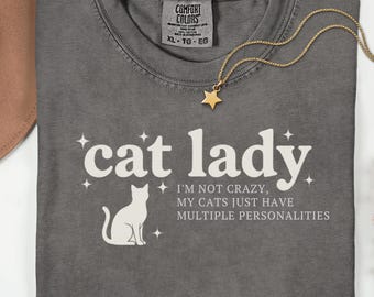 Crazy Cat Unisex T-shirt, Animal Lover Tee, Kitty Adoption Shirt, Cat Mom Dad Gift, Pet Rescue Awareness Top