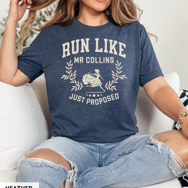 Pride and Prejudice Shirt: Run Like Mr. Collins Book Lover Tee