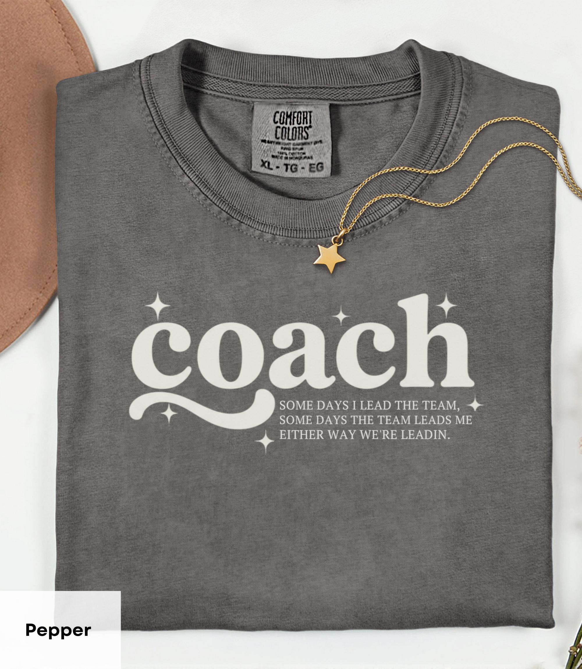 Funny Coach Unisex Garment-dyed T-shirt, Sports Team Coach Gift
