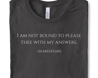 pièce en t de citation de Shakespeare de Zazzle.be Liste d'envies Vous avez des idées ? Chemise citation shakespearienne littéraire