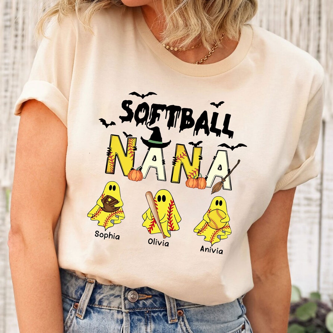 Personalized Softball Halloween Shirt Softball Grandma Shirt Etsy