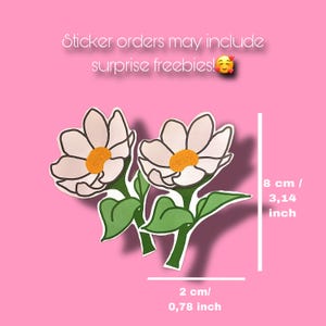 White Gänseblümchen ästhetische Blumen-Aufkleber kleine und große Gänseblümchen-Aufkleber niedliche girly Blumen für die Dekoration von scrapbook glänzenden Vinyl-Aufkleber