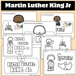 Martin Luther King Activities for Kids |Martin king Day Craft and coloring pages |MLK Writing Activities sheets | Martin Luther King Jr Day