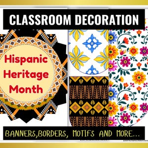 Spanish Speaking Countries Classroom Decor Hispanic Heritage Month Banners Bulletin Board Classroom Decoration