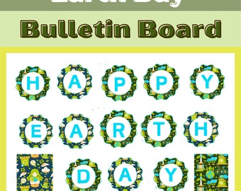 Earth Day Bulletin Board Banners Decoration Classroom | Printable Earth Day Decoration | Earth Day Arbor Day Agamograph Art .