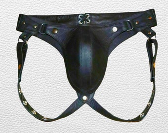 Leather Jock Strap Gay Leather Thong Slip String Lederhosen Jockstrap for Men