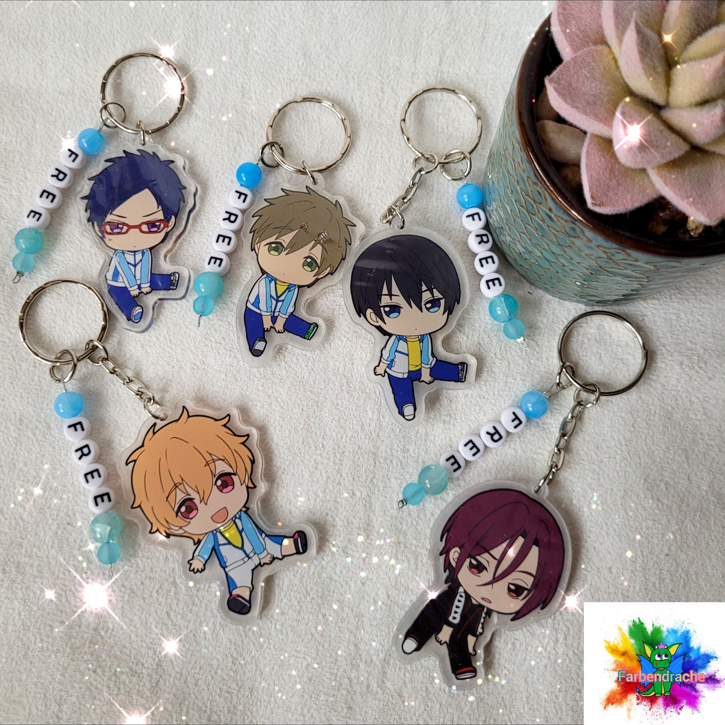 Free iwatobi swim club deals keychains