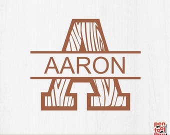 Split Monogram Letters, A-Z Split Letters SVG, Alphabet SVG Files for Cricut, Laser, Digital Download