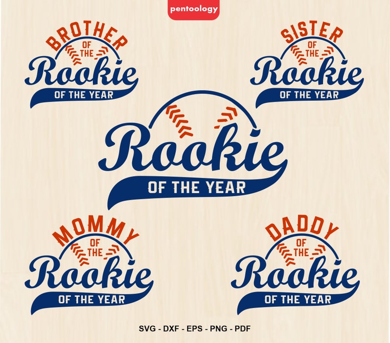 1st Birthday Rookie of the Year, Matching Family Baseball Shirt SVG ...