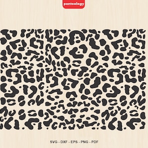 May include: Black and white leopard print pattern. The pattern is made up of irregular black spots on a white background.