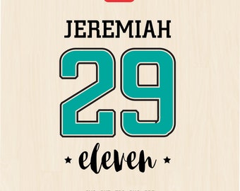 Jeremiah 29 11 Instant Download SVG Png DXf Design | Encouraging Scripture Art | Digital File