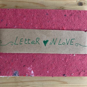 LETTER IN LOVE -3 Buste con biglietto carta fatta a mano ecosostenibile