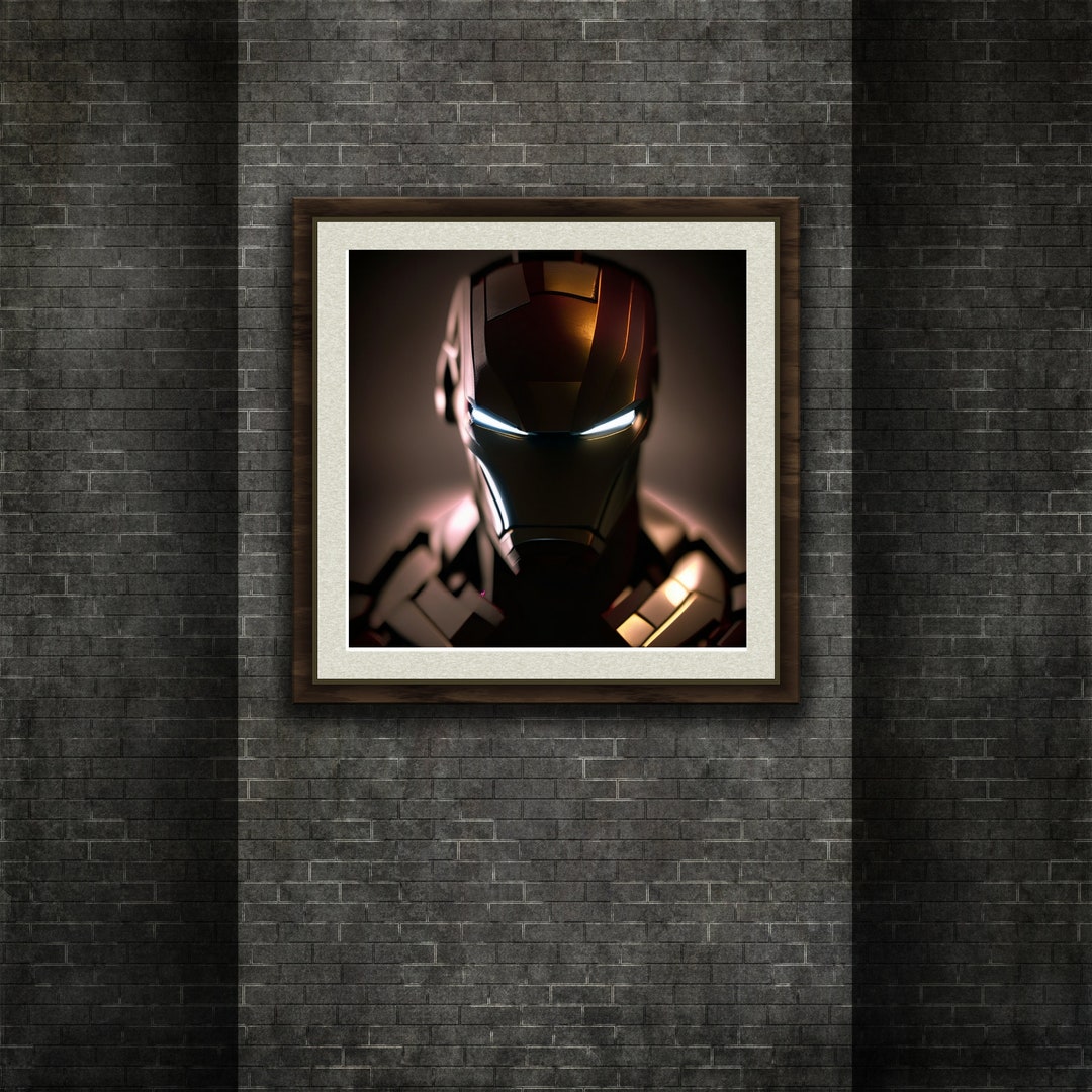 Iron Man Wall Art Decor Iron Man Wall Art With Digital Print Etsy