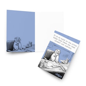 Quiet Steve Is Working Greeting Card