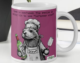 Vinho que sobrou - Caneca do Steve