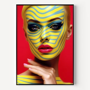 Pop Art Wall Art, Woman Print, Trendy Comic Pop Art Style, multicolored Print Decor, Woman Wall Art, POP ART Print, artful Feminine Posters