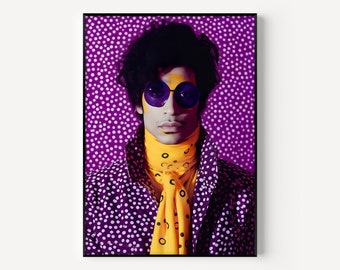 Prince Wall Art Poster Prince Print Famous Photography Man Portrait Painting Vintage Photograph Portrait Famous Poster for Fans