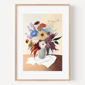Flower Market Print Boho Wall Art Botanical Wall Art Floral Decor Posters Modern Wall Art Design Poster Flower Market Poster For Decor